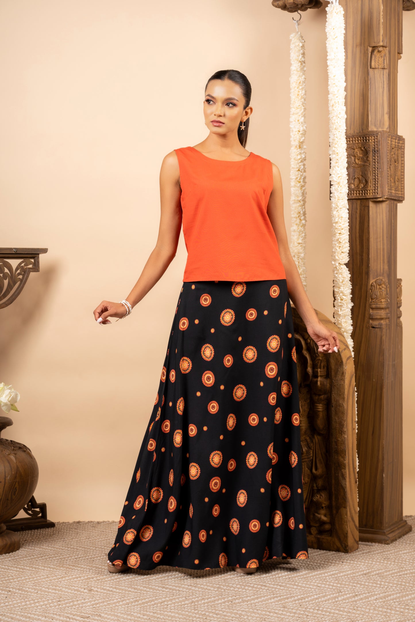 BATIK MOTIF BLACK LONG SKIRT