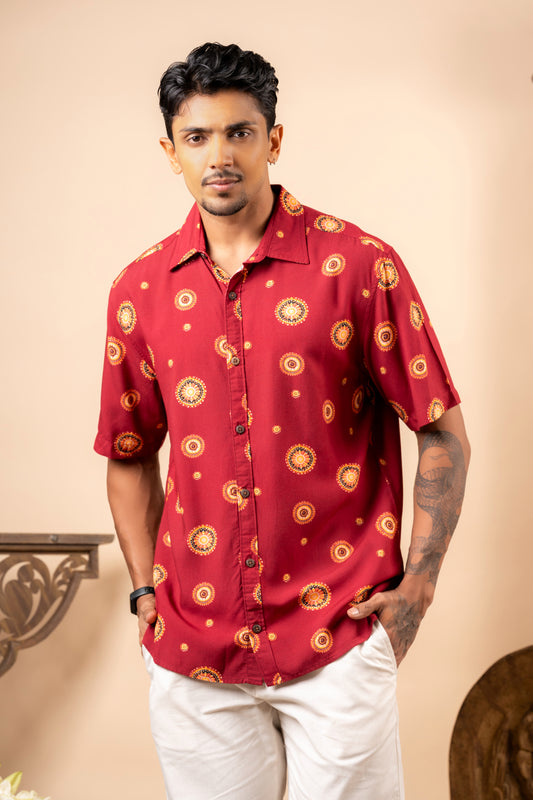 BATIK MOTIF MAROON SS